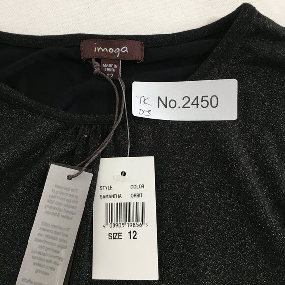 IMOGA Girls Size 12 Fit & Flare Polka Dot Party Dress Black/Gold Glitter NWT - Picture 15 of 15